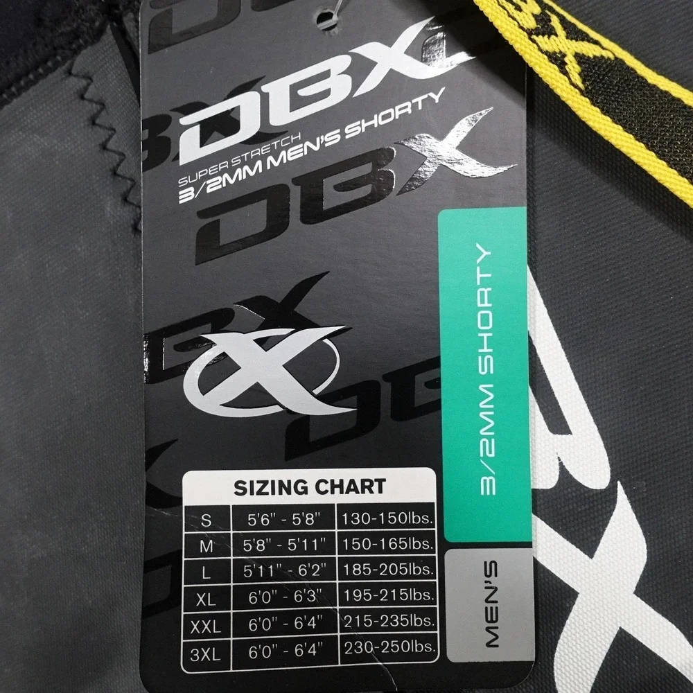 New!‎ DBX Wetsuit Mens Size M 3/2mm Shorty Neoprene Surf Swim Dive Super Stretch